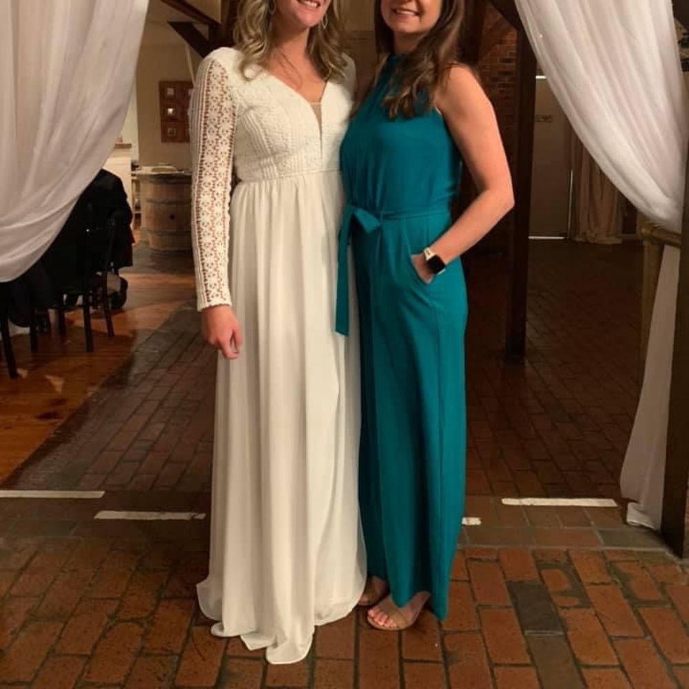 Beautiful green jumpsuit. Worn once